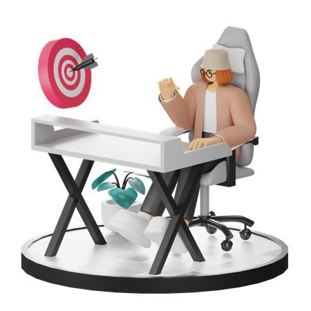 Business People Doing Business Target  3D Illustration