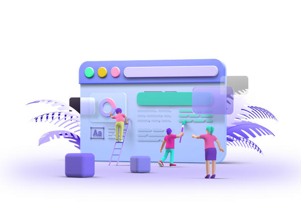 Business person analyzing data  3D Icon