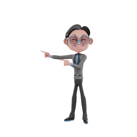 Business person presenting something  3D Illustration