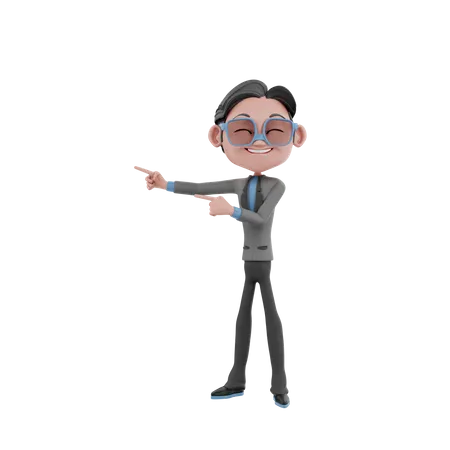 Business person presenting something 3D Illustration