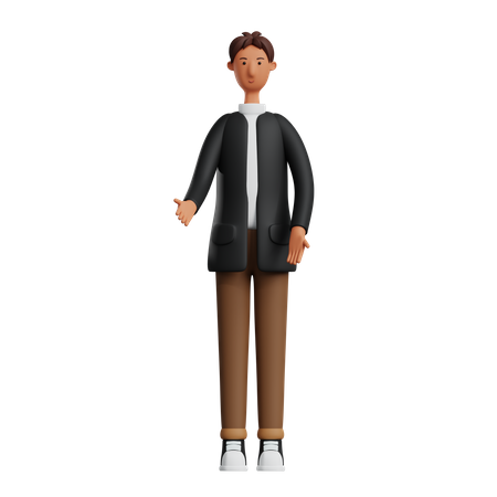 Business person sharing idea  3D Illustration