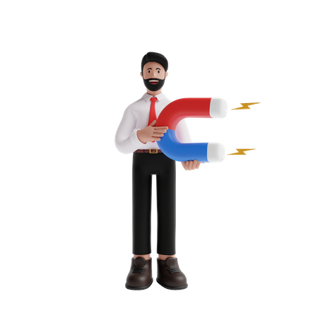 Business person working on customer based marketing  3D Illustration