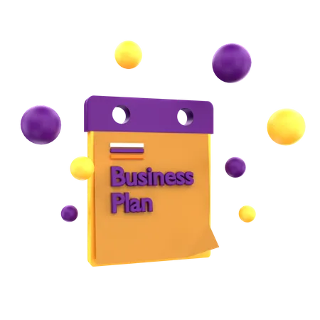 3 D Render Business Plann Illustration 3D Icon