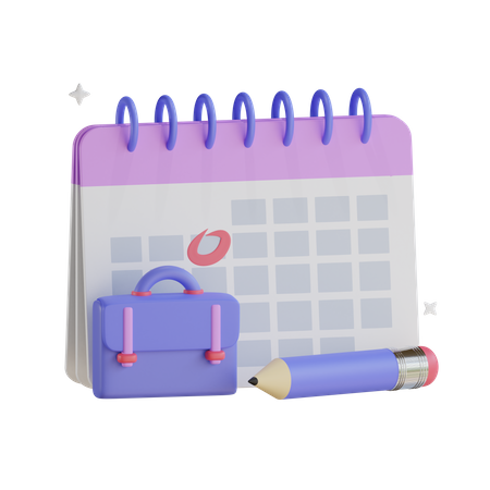 Business Plan Calendar  3D Icon