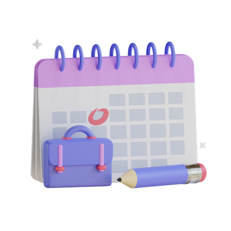 Calendrier des plans d'affaires  3D Icon