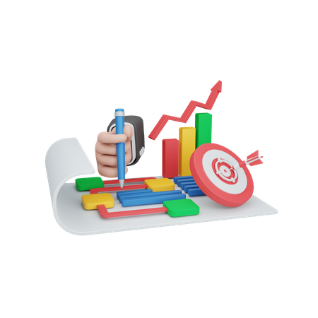 Business planning  3D Illustration