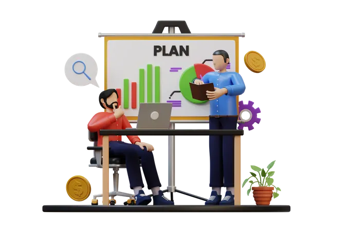 Business Planning  3D Illustration