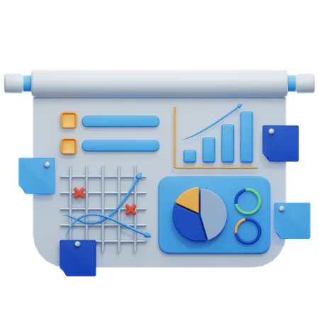 Business Planning 3D Illustration  3D Icon