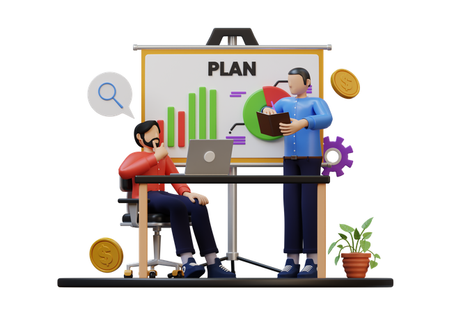 Business Planning  3D Illustration