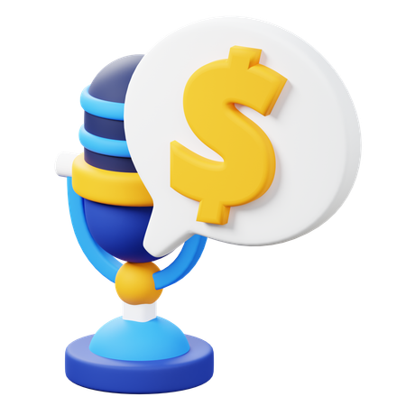 ビジネスポッドキャスト  3D Icon