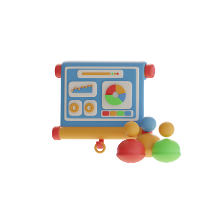 ビジネスプレゼンテーション  3D Icon