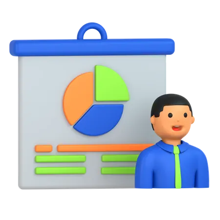 Business Presentation  3D Icon