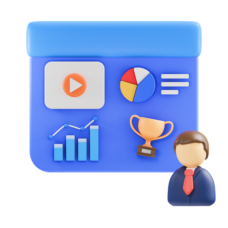 Business Presentation  3D Icon