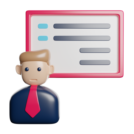 Business Presentation  3D Icon