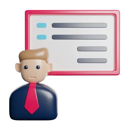 Business Presentation  3D Icon
