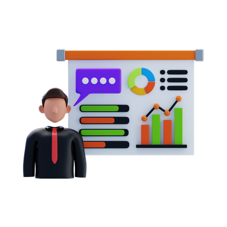 Business Presentation  3D Icon