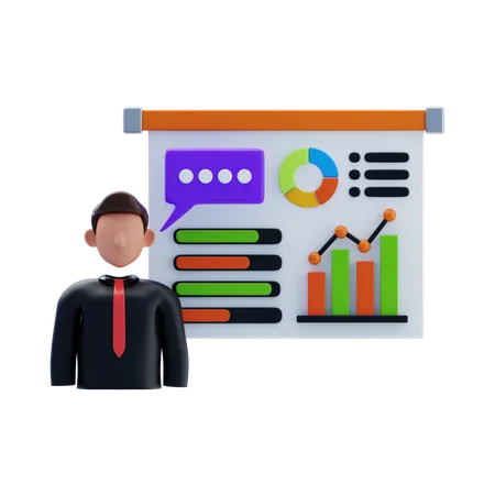 Business Presentation  3D Icon