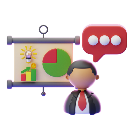 BUSINESS PRESENTATION  3D Icon