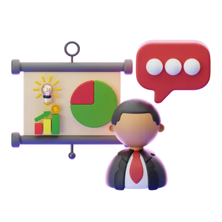 BUSINESS PRESENTATION  3D Icon