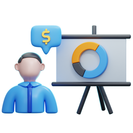 Business Presentation 3D Illustration  3D Icon