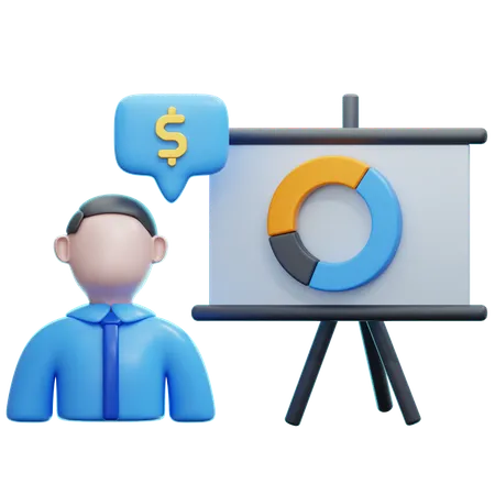 Business Presentation 3D Illustration  3D Icon