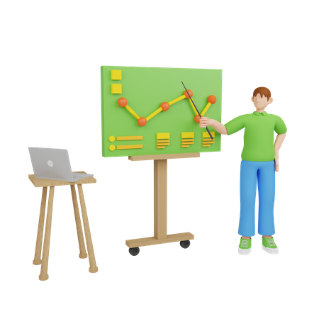 Business presentation 3D Illustration