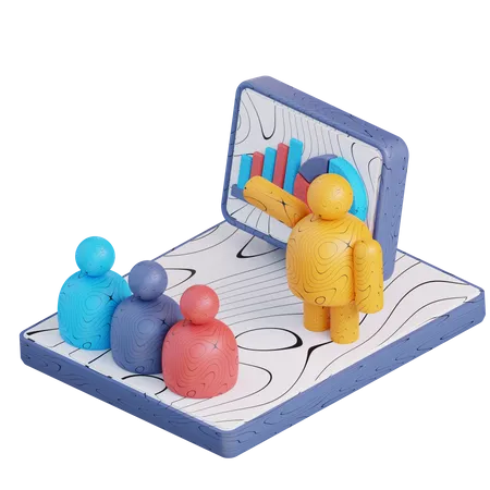 3 D Illustration Of Business Presentation 3D Icon