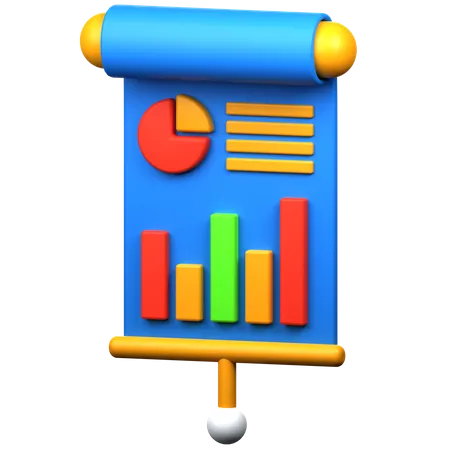 Bar Chart Graph Diagram Statistical Business Infographic Presentation Icon 3 D Render Illustration 3D Icon
