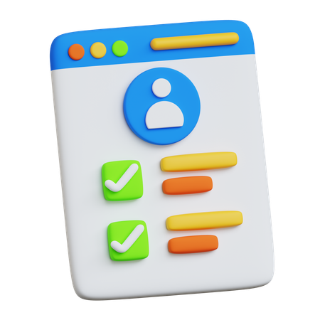 Business Profile  3D Icon