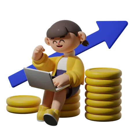 Business Profit  3D Illustration