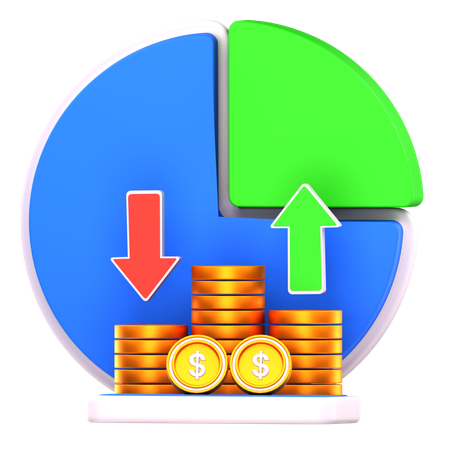 Business profit analysis  3D Icon