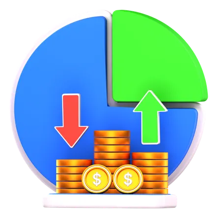 Business profit analysis  3D Icon