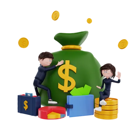 Business Profits  3D Illustration