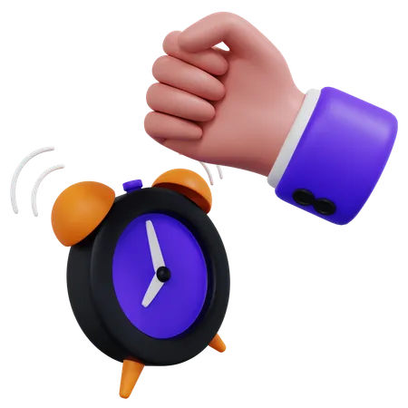 Business Punch Alarm Clock  3D Icon