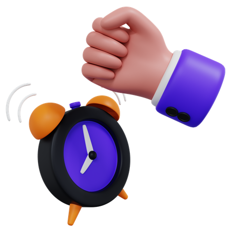 Business Punch Alarm Clock  3D Icon