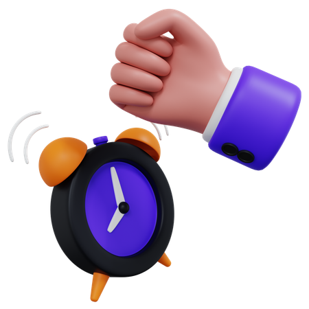 Business Punch Alarm Clock  3D Icon