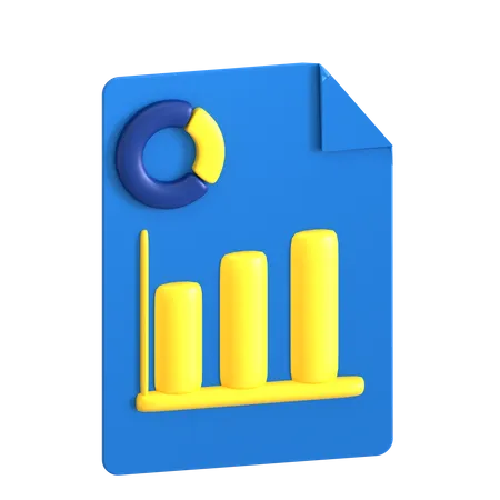 Financial Report 3 D Icon Good For Finance Design 3D Icon