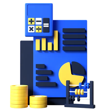 3 D Business Report Analysis 3D Icon