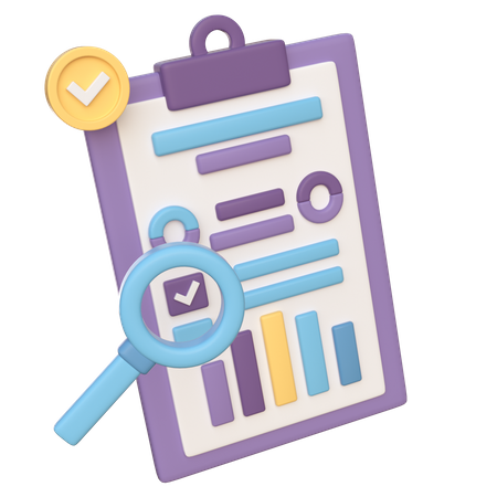 Business Report Analysis  3D Icon
