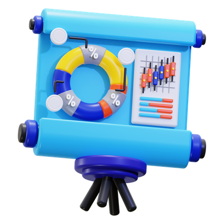 Business Report Presentation  3D Icon