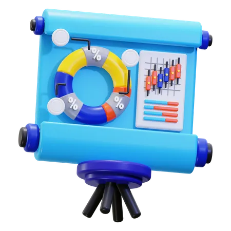 Business Report Presentation  3D Icon