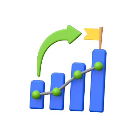 Business Rise  3D Icon