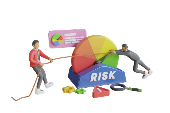 Business risk management  3D Illustration