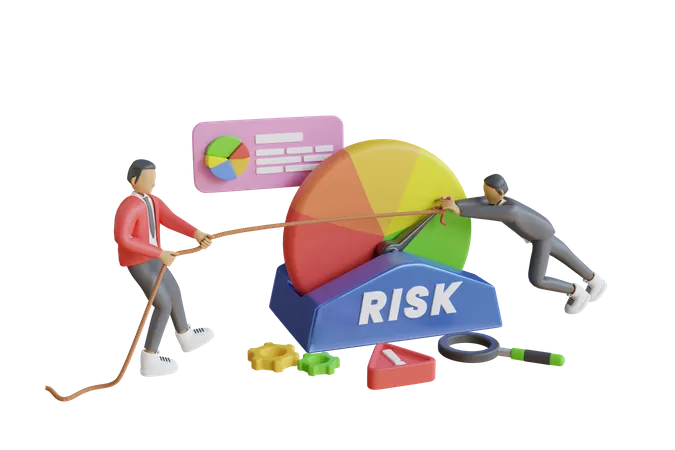 Business risk management  3D Illustration