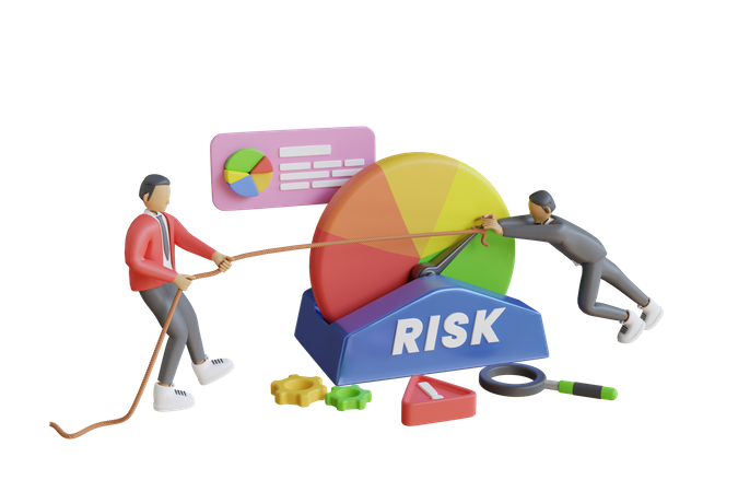 Business risk management 3D Illustration