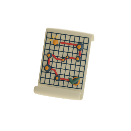Business Road Map  3D Icon