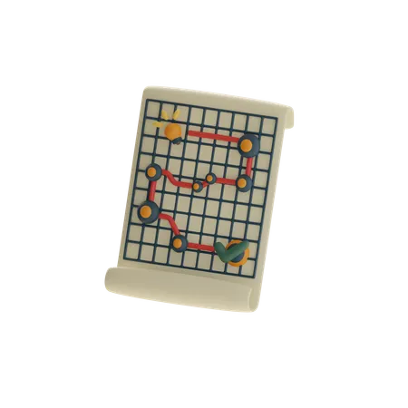 Business Road Map  3D Icon