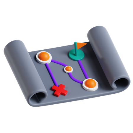 Business Roadmap  3D Icon