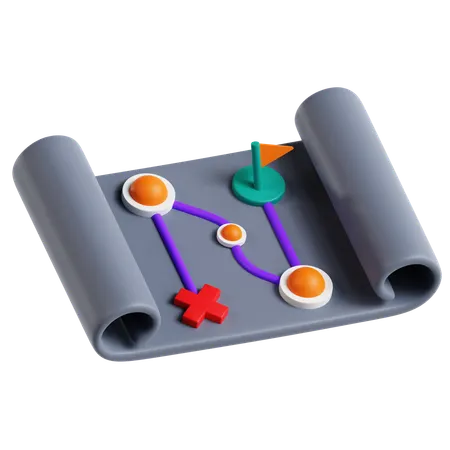 Business Roadmap  3D Icon