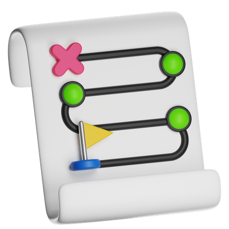 Business Roadmap  3D Icon